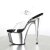 Pleaser Sandales ADORE-708 Transparent Argent Chrome EU-36/US-6