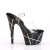 Pleaser Sandales ADORE-708BMC Transparent Noir EU-35/US-5