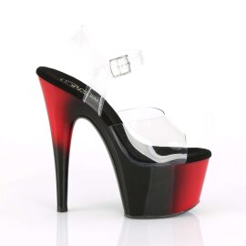 Pleaser Sandales ADORE-708BR Transparent Rouge Noir EU-35/US-5