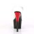 Pleaser Sandales ADORE-708BR Transparent Rouge Noir EU-35/US-5
