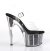 Pleaser Sandales ADORE-708CG Transparent Noir Paillettes EU-35/US-5