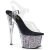 Pleaser Sandales ADORE-708CG Transparent Argent Multi Paillettes EU-35/US-5
