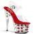 Pleaser Sandales ADORE-708FL Transparent Rouge EU-37/US-7