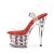 Pleaser Sandales ADORE-708FL Transparent Rouge EU-37/US-7