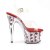 Pleaser Sandales ADORE-708FL Transparent Rouge EU-37/US-7