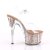 Pleaser Sandales ADORE-708G Transparent Or Rose Paillettes EU-40/US-10
