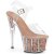 Pleaser Sandales ADORE-708G Transparent Or Rose Paillettes EU-36/US-6