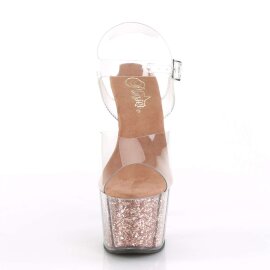 Pleaser Sandales ADORE-708G Transparent Or Rose...
