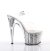 Pleaser Sandales ADORE-708G Transparent Argent Paillettes EU-40/US-10