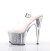 Pleaser Sandales ADORE-708G Transparent Argent Paillettes EU-37/US-7