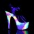Pleaser Sandales ADORE-708GXY Transparent Néon EU-37/US-7