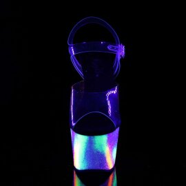 Pleaser Sandales ADORE-708GXY Transparent Néon...