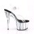 Pleaser Sandales ADORE-708HGI Transparent Argent Hologramme EU-35/US-5