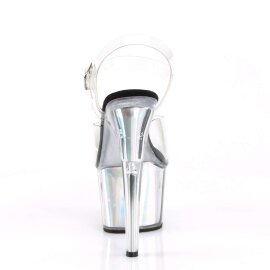 Pleaser Sandales ADORE-708HGI Transparent Argent Hologramme EU-37/US-7