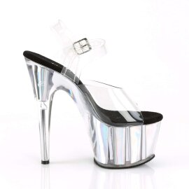 Pleaser Sandales ADORE-708HGI Transparent Argent Hologramme EU-37/US-7
