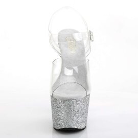 Pleaser Sandales ADORE-708HMG Transparent Argent Multi...
