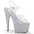Pleaser Sandales ADORE-708HMG Transparent Argent Multi Paillettes EU-35/US-5