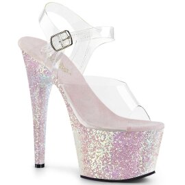 Pleaser Sandales ADORE-708LG Transparent Argent Multi...