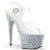 Pleaser Sandales ADORE-708LG Transparent Argent Multi Paillettes EU-35/US-5