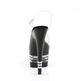 Pleaser Sandales ADORE-708LN Transparent Noir EU-38/US-8
