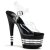 Pleaser Sandales ADORE-708LN Transparent Noir EU-38/US-8