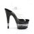 Pleaser Sandales ADORE-708LN Transparent Noir EU-38/US-8