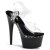 Pleaser Sandales ADORE-708LS Transparent Noir EU-38/US-8