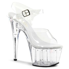 Pleaser Sandales ADORE-708LS Transparent Argent EU-35/US-5