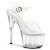 Pleaser Sandales ADORE-708LS Transparent Argent EU-36/US-6