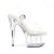Pleaser Sandales ADORE-708LS Transparent Argent EU-36/US-6