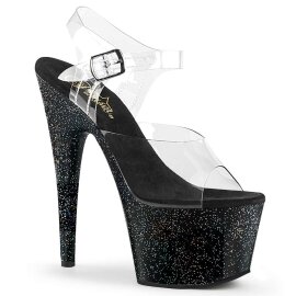 Pleaser Sandales ADORE-708MG Transparent Noir EU-37/US-7