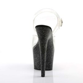Pleaser Sandales ADORE-708MG Transparent Noir EU-37/US-7