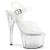 Pleaser Sandales ADORE-708MMG Transparent Argent EU-41/US-11