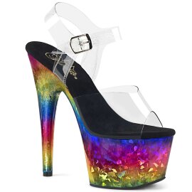 Pleaser Sandales ADORE-708MRB Transparent Bigarré...