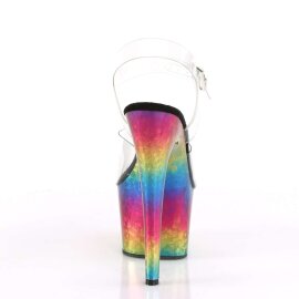 Pleaser Sandales ADORE-708MRB Transparent Bigarré Métallique EU-37/US-7