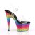 Pleaser Sandales ADORE-708MRB Transparent Bigarré Métallique EU-37/US-7