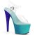 Pleaser Sandales ADORE-708OMBRE Transparent Bleu Paillettes EU-36/US-6