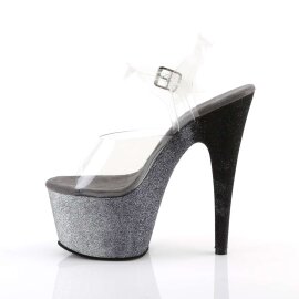 Pleaser Sandales ADORE-708OMBRE Transparent Argent Noir EU-42/US-12