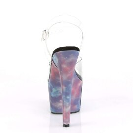 Pleaser Sandales ADORE-708REFL Transparent Bleu-Violet Réfléchissant EU-37/US-7