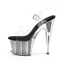 Pleaser Sandales ADORE-708SRS Transparent Argent EU-35/US-5