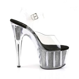 Pleaser Sandales ADORE-708SRS Transparent Argent EU-35/US-5