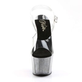 Pleaser Sandales ADORE-708SRS Transparent Argent EU-38/US-8