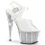 Pleaser Sandales ADORE-708SRS Transparent Argent Strass EU-41/US-11