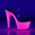 Pleaser Sandales ADORE-708UV Transparent Néon-Rose EU-35/US-5