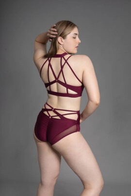 Zasha Polewear Short taille basse Grace Mûre XL