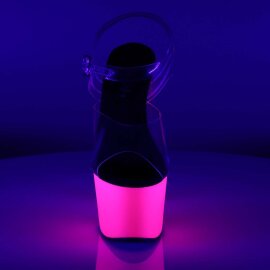 Pleaser Sandales ADORE-708UV Transparent Néon-Rose...
