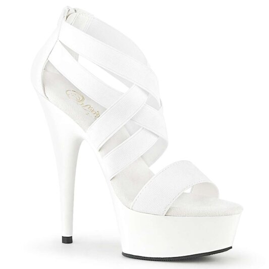 Pleaser Sandales DELIGHT-669 Blanc EU-35/US-5