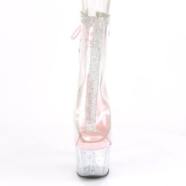 Pleaser STARDUST-1018C-2RS Bottines à plateforme Transparent Rose EU-35/US-5