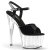 Pleaser Sandales ADORE-709 Noir Transparent EU-37/US-7