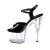 Pleaser Sandales ADORE-709 Noir Transparent EU-37/US-7